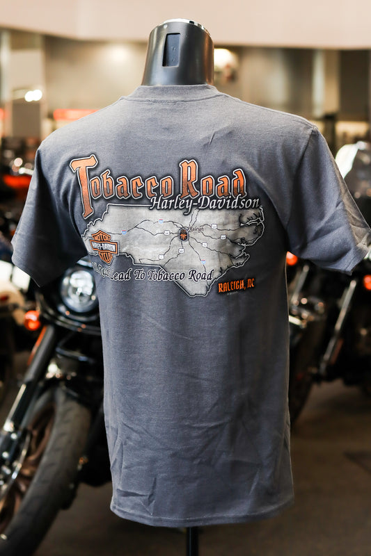 All Roads Lead to Tobacco Road Grey T-Shirt