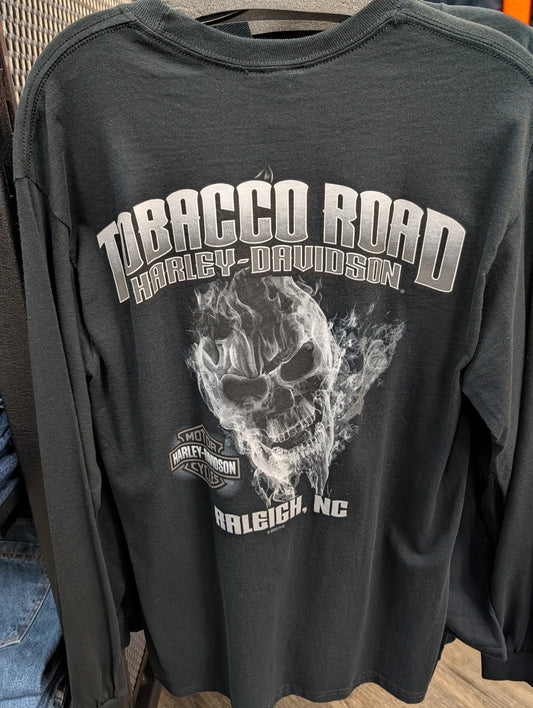 Smokey Skull Long Sleeve Black