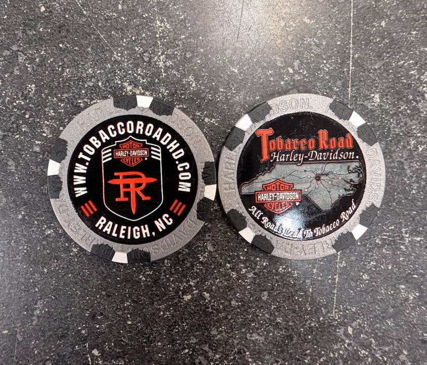 Tobacco Road  H-D Poker Chip (NC State Outline)