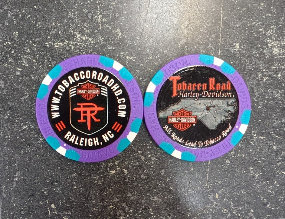 Tobacco Road  H-D Poker Chip (NC State Outline)