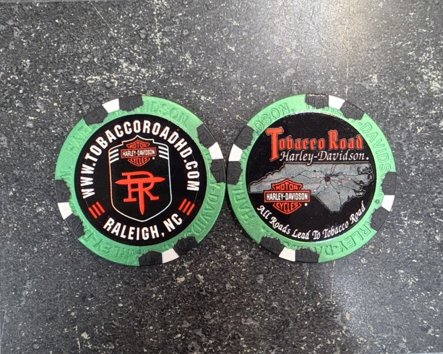Tobacco Road  H-D Poker Chip (NC State Outline)