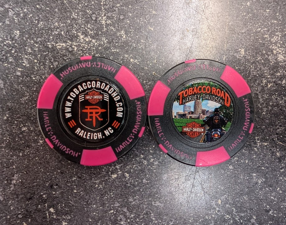 Tobacco Road  H-D Poker Chip (Road to Raleigh)