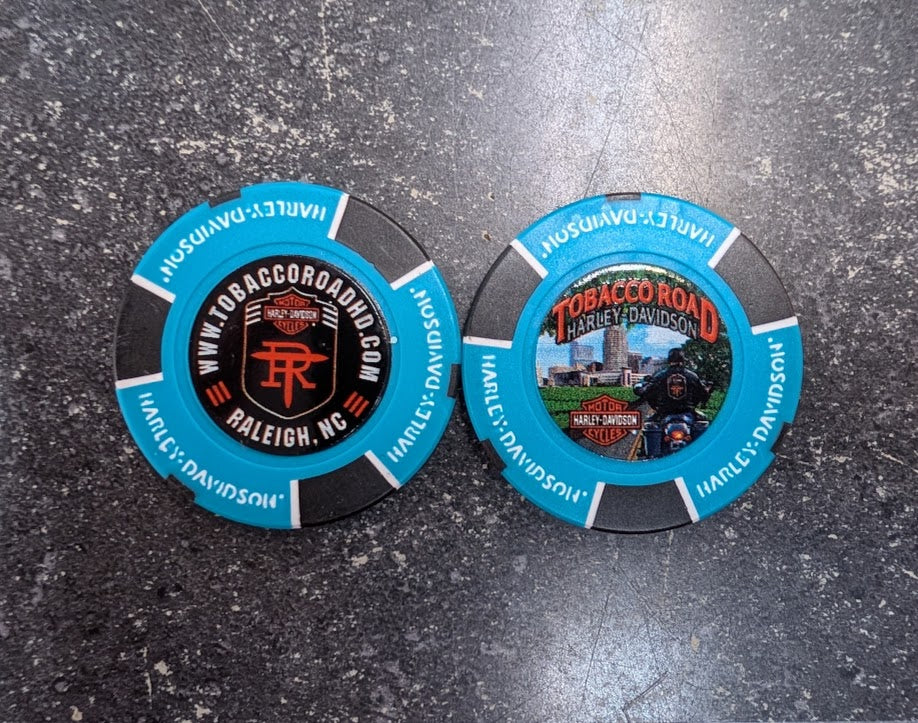 Tobacco Road  H-D Poker Chip (Road to Raleigh)