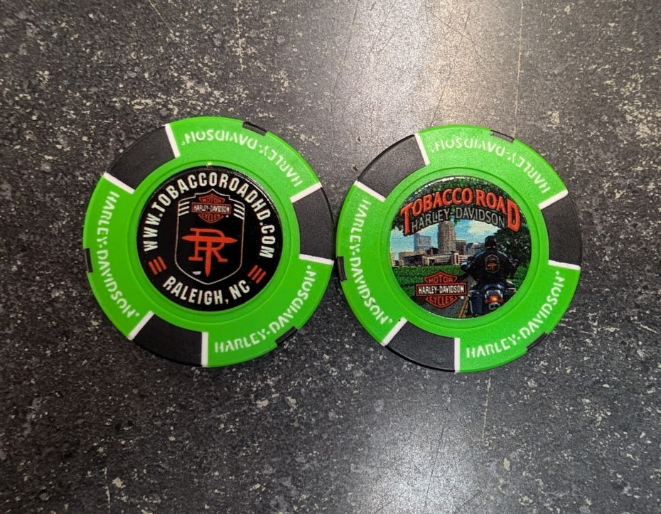 Tobacco Road  H-D Poker Chip (Road to Raleigh)