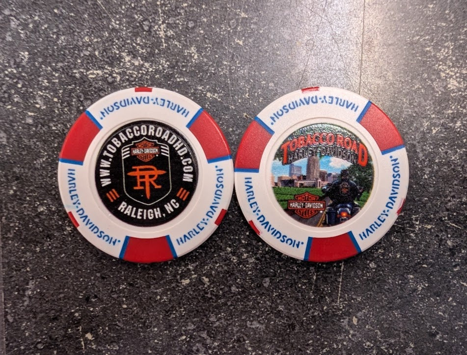 Tobacco Road  H-D Poker Chip (Road to Raleigh)