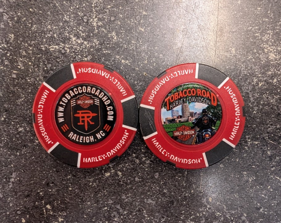 Tobacco Road  H-D Poker Chip (Road to Raleigh)