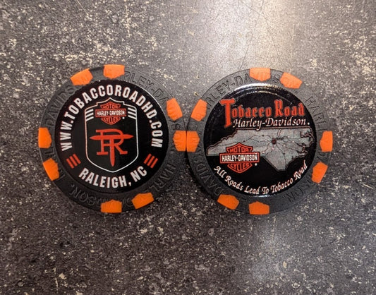 Tobacco Road  H-D Poker Chip (NC State Outline)