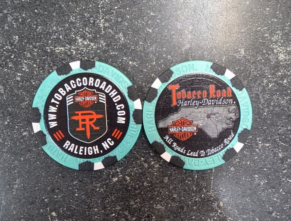 Tobacco Road  H-D Poker Chip (NC State Outline)
